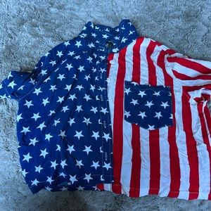 Forever 21 American flag button down